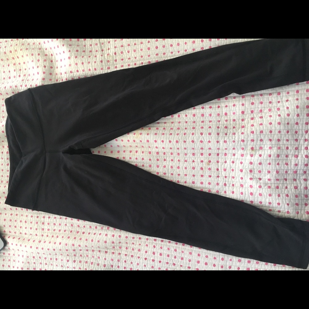 Lululemon Hi Rise Wunder Under Black Mesh size 6
